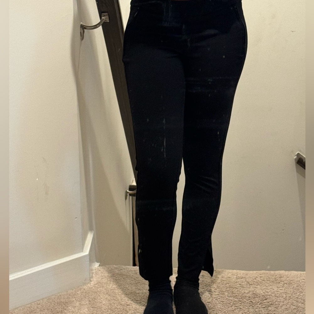 Black Pants with Side Slits